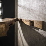 Wandplank 118 sleek / Massief mango zandkleur (Magazijn sale)