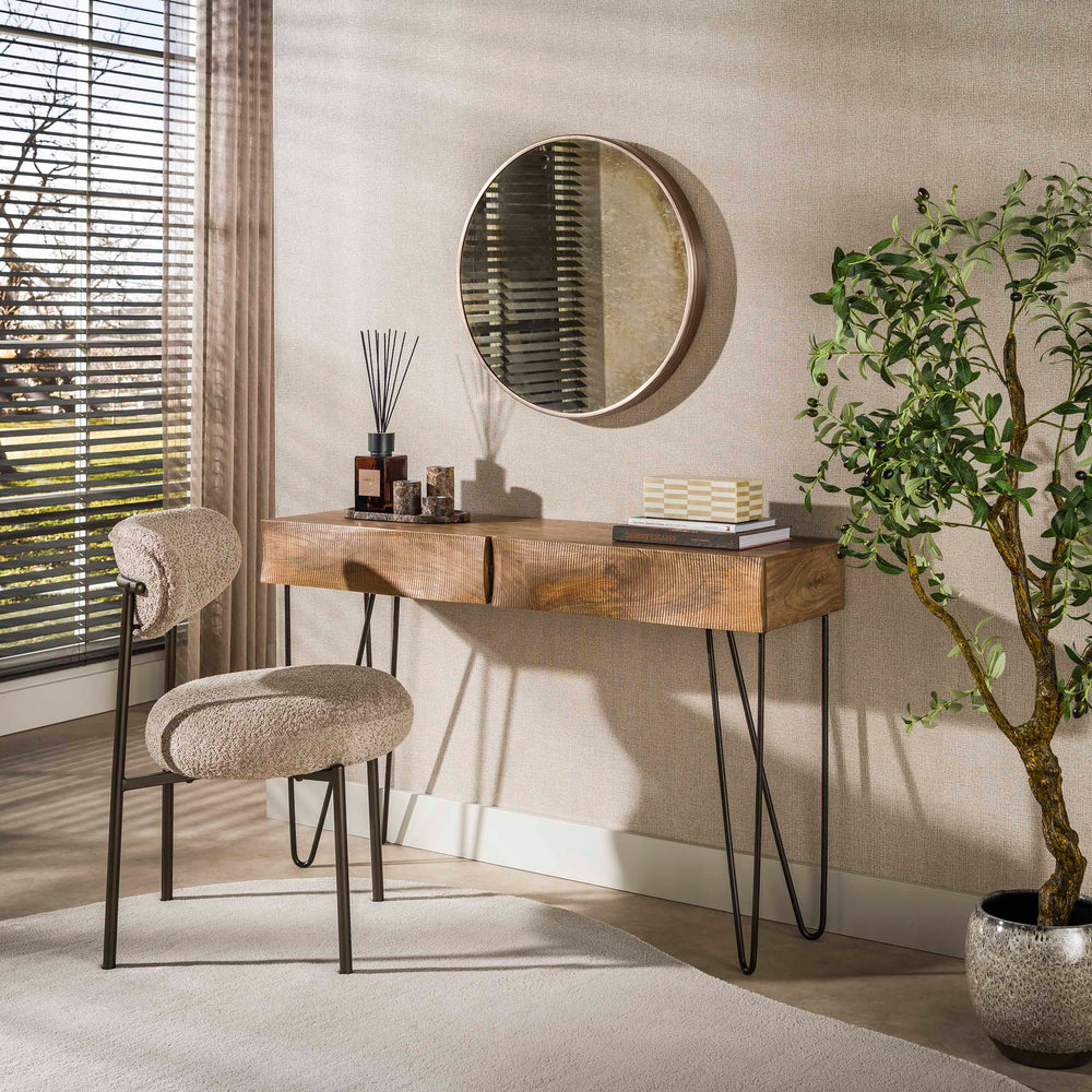 Hal-/kaptafel Ocean / Massief mango zand
