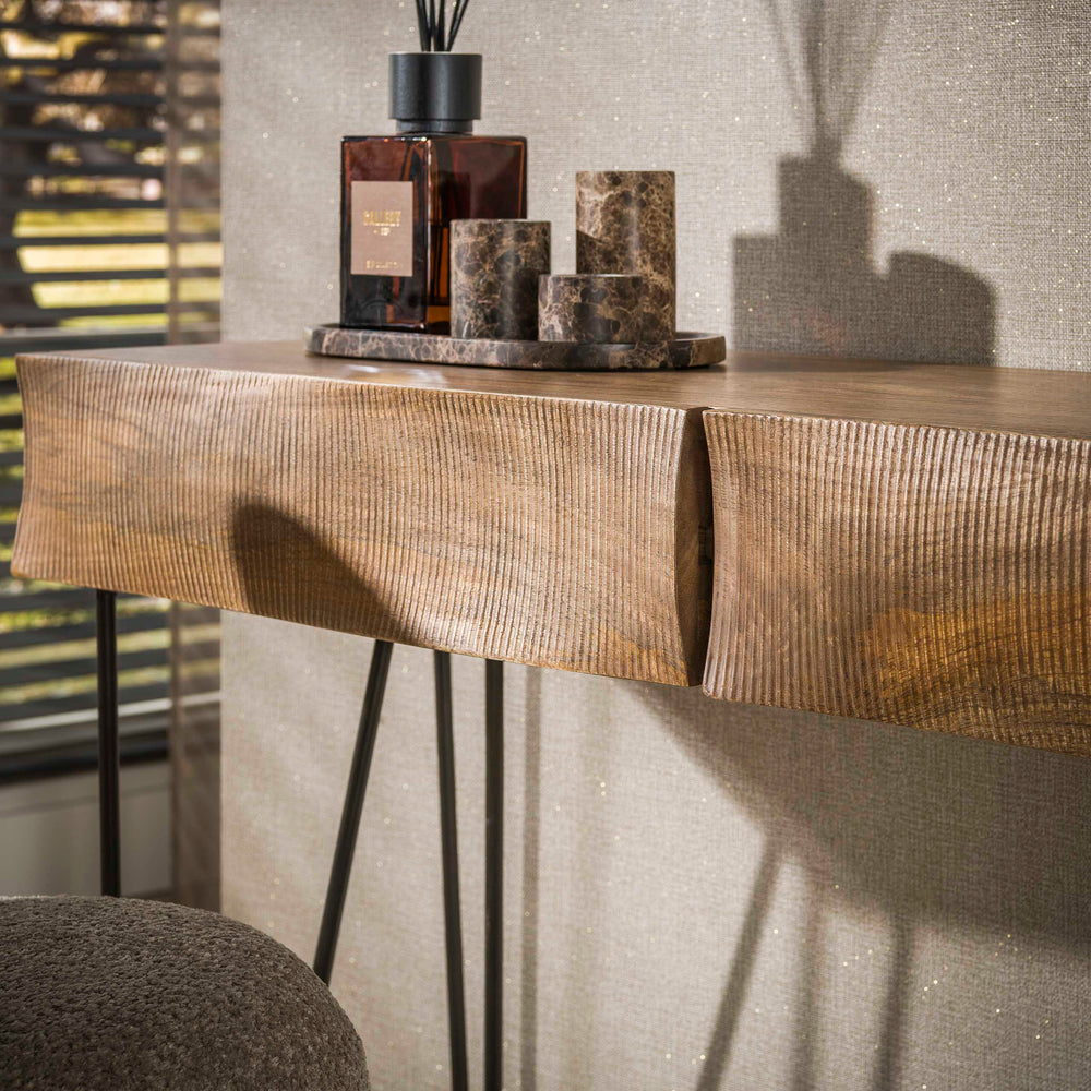 Hal-/kaptafel Ocean / Massief mango zand