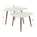 Salontafel set/2 driehoekig stone / Marmer composiet (Magazijn sale)
