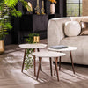Salontafel set/3 point stone / Marmer composiet (Magazijn sale)