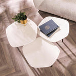 Salontafel set/3 point stone / Marmer composiet (Magazijn sale)