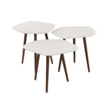 Salontafel set/3 point stone / Marmer composiet (Magazijn sale)
