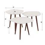 Salontafel set/3 point stone / Marmer composiet (Magazijn sale)