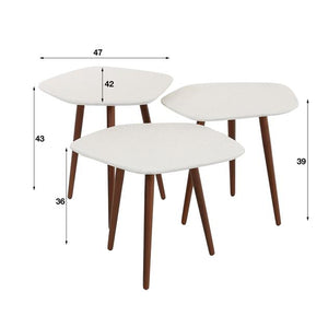 Salontafel set/3 point stone / Marmer composiet (Magazijn sale)