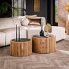 Salontafel set/2 slate round / Leisteen (Magazijn sale)