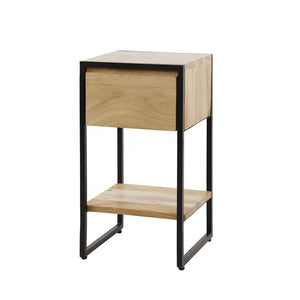 Nachtkastje 1L XS straight wood / Massief acacia naturel (Magazijn sale)