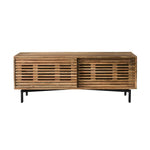 TV-meubel 2 deuren slide / Massief acacia naturel (Magazijn sale)