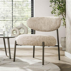 Fauteuil round   - Tissee cargo zandkleur