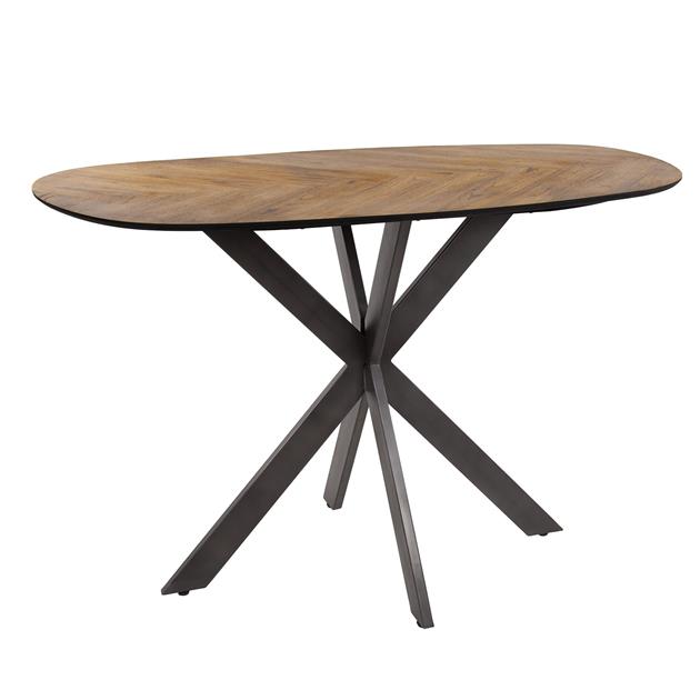 Bartafel 140 organisch / Gerecycled teakhout fineer (Magazijn sale)
