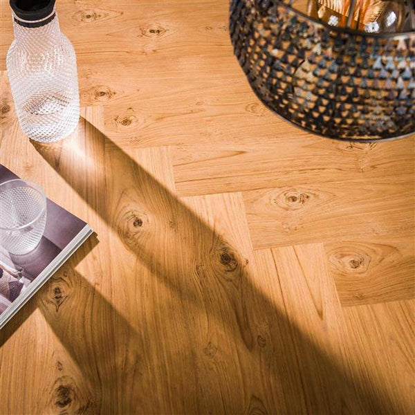 Eetkamertafel 215 organisch / Gerecycled teakhout fineer (Magazijn sale)