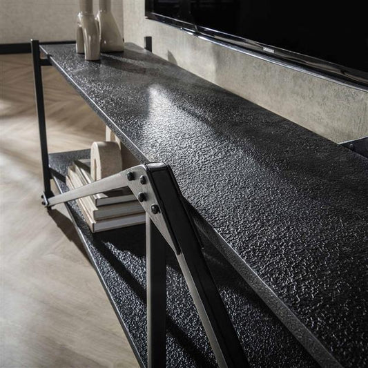 TV-meubel  Piega XL 220 cm industrieel  / Grijs (Magazijn sale)