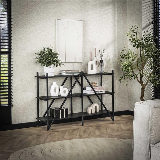 Wandrek 130cm 3 laags Piega / Grijs (Magazijn sale)