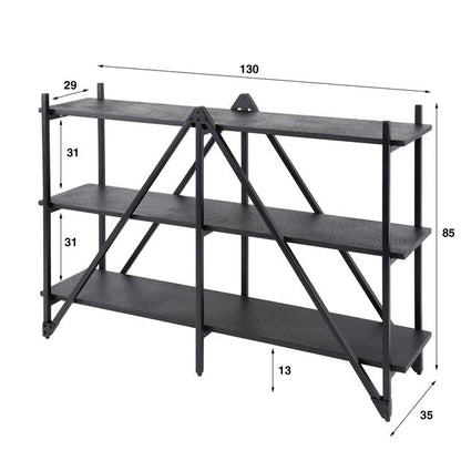 Wandrek 130cm 3 laags Piega / Grijs (Magazijn sale)