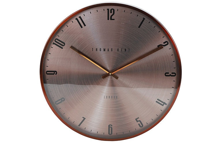 Thomas Kent wandklok "Jewel" rond brons/rood  - Ø53 CM