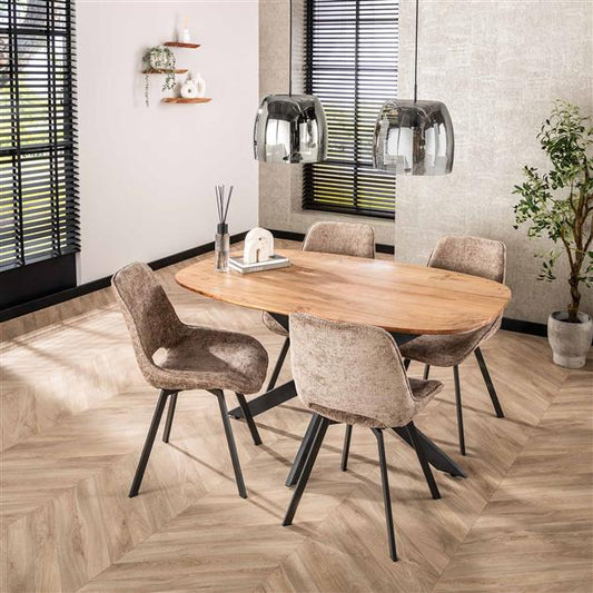 Eetkamertafel  Arhus solid 150x90 cm / Massief acacia naturel