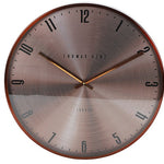 Thomas Kent wandklok "Jewel" rond brons/rood  - Ø53 CM