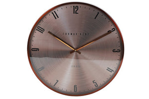 Thomas Kent wandklok "Jewel" rond brons/rood  - Ø53 CM