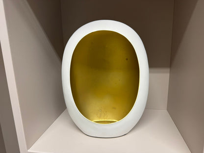 Kaarsenhouder/windlicht Egg white  (magazijn opruiming)