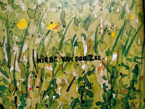 Buitenschilderij 7 kippen 133x64 cm - Wiebe van der Zee