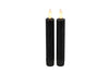 2 stuks LED Dinerkaars rustiek zwart - 15 cm hoog + afstandsbediening (Countryfield)
