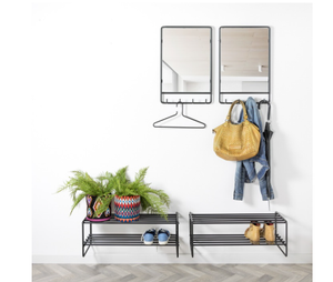 Kapstok spiegel HYGGE  Spinder zwart (magazijn opruiming)