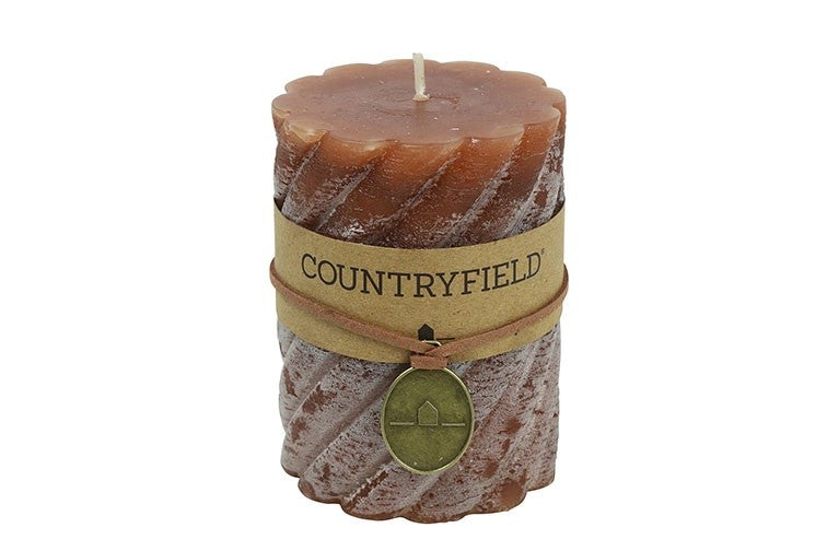 12 stuks spiraal kaarsen bruin 40 branduren - 10 cm hoog (Noodpakket) (stroomuitval)