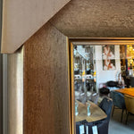 Luxe spiegel grijs/goud 70x85 cm facet geslepen  (magazijn opruiming)