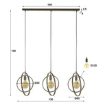 Hanglamp Turn Around 3-lichts / Beige