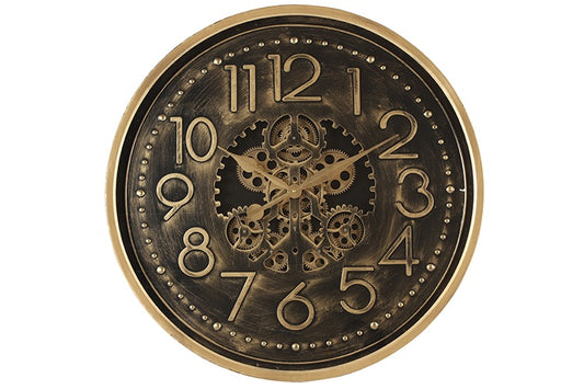 Radarklok Tasma L zwart/goud Ø70 cm
