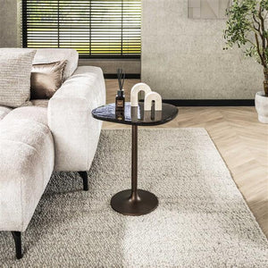 Bijzettafel Eclips maat M 55 cm hoog / Koper antiek finish