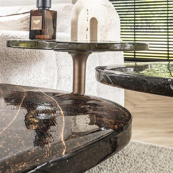 BIjzettafel Eclips maat S 50 cm hoog / Koper antiek finish