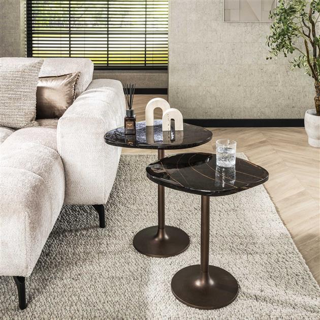 BIjzettafel Eclips maat S 50 cm hoog / Koper antiek finish