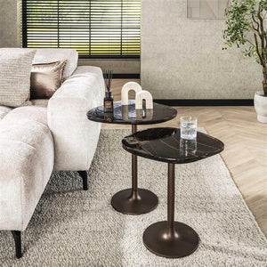 BIjzettafel Eclips maat S 50 cm hoog / Koper antiek finish