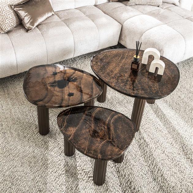 Salontafel M Eclips / Koper antiek finish (Magazijn sale)