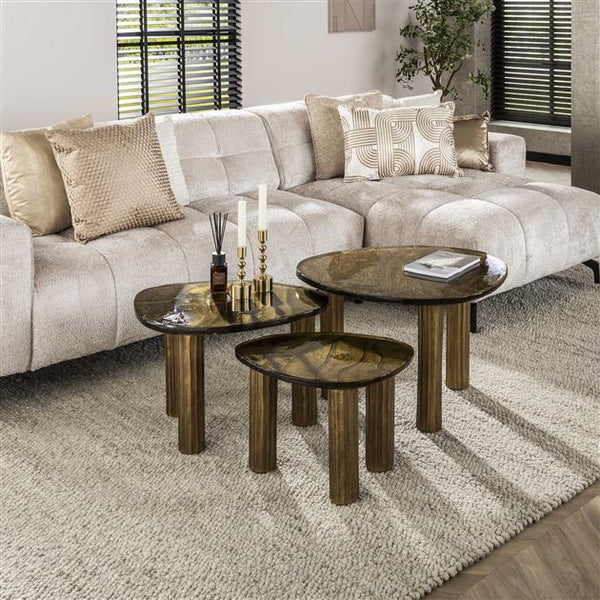 Salontafel M Eclips / Goud antiek finish (Magazijn sale)