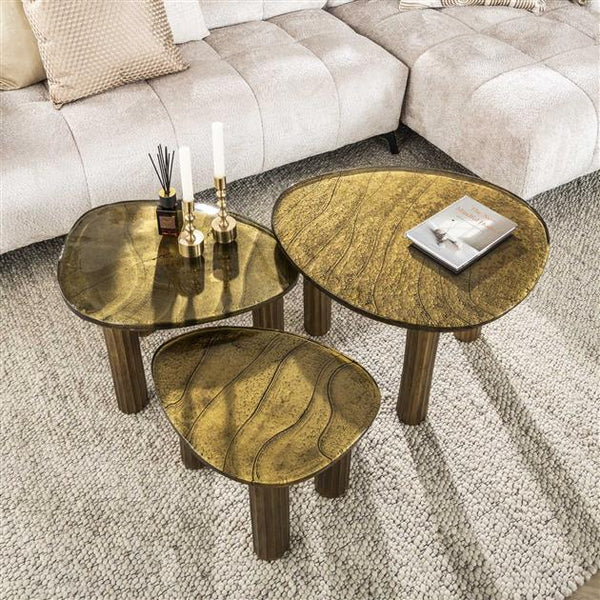 Salontafel M Eclips / Goud antiek finish (Magazijn sale)