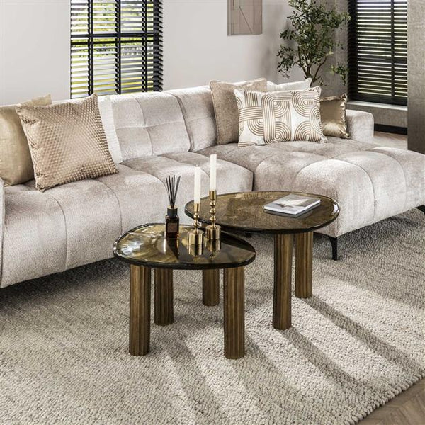 Salontafel L Eclips / Goud antiek finish (Magazijn sale)