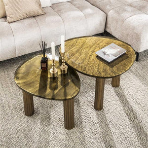 Salontafel L Eclips / Goud antiek finish (Magazijn sale)