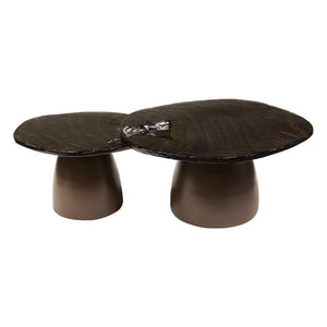 Salontafel set van 2 Eclips / Koper antiek finish