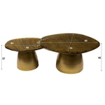 Salontafel set van 2 Eclips / Goud antiek finish