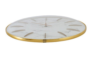 Wandklok Bellamy rond wit marmer Countryfield Ø35 cm (NIEUW)