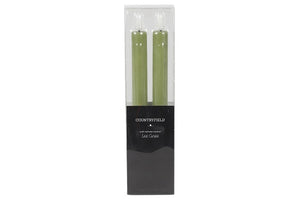 2 stuks LED Dinerkaars rustiek lichtgroen - 24 cm hoog + afstandsbediening (Countryfield)