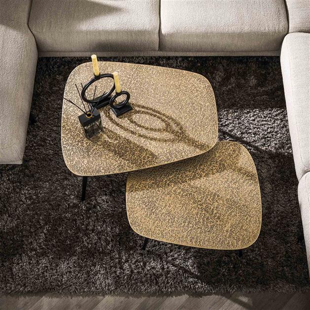 Salontafel set/2 XXL metallic / Brons antiek (Magazijn sale)