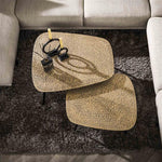 Salontafel set/2 XXL metallic / Brons antiek (Magazijn sale)