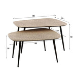 Salontafel set/2 XXL metallic / Brons antiek (Magazijn sale)