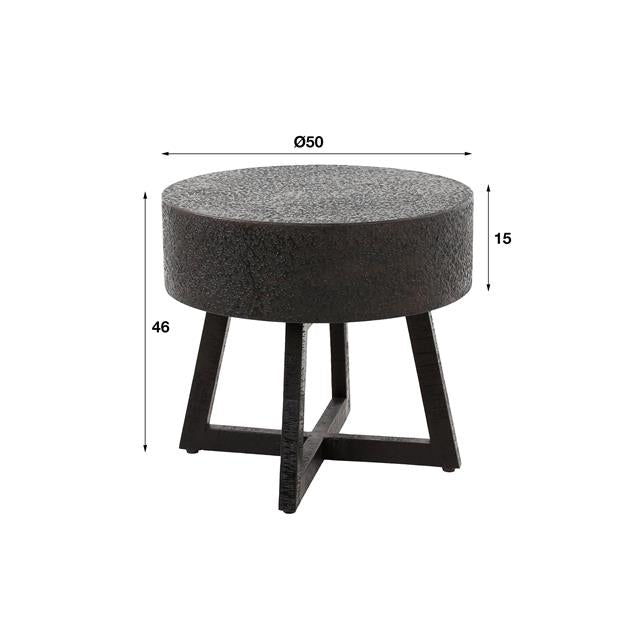 Salontafel 50 cm bulky ferro / Ferro metallic (Magazijn sale)