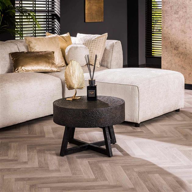 Salontafel Ø60 low bulky ferro / Ferro metallic (Magazijn sale)