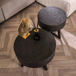 Salontafel Ø60 low bulky ferro / Ferro metallic (Magazijn sale)