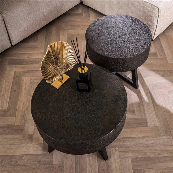 Salontafel Ø60 low bulky ferro / Ferro metallic (Magazijn sale)